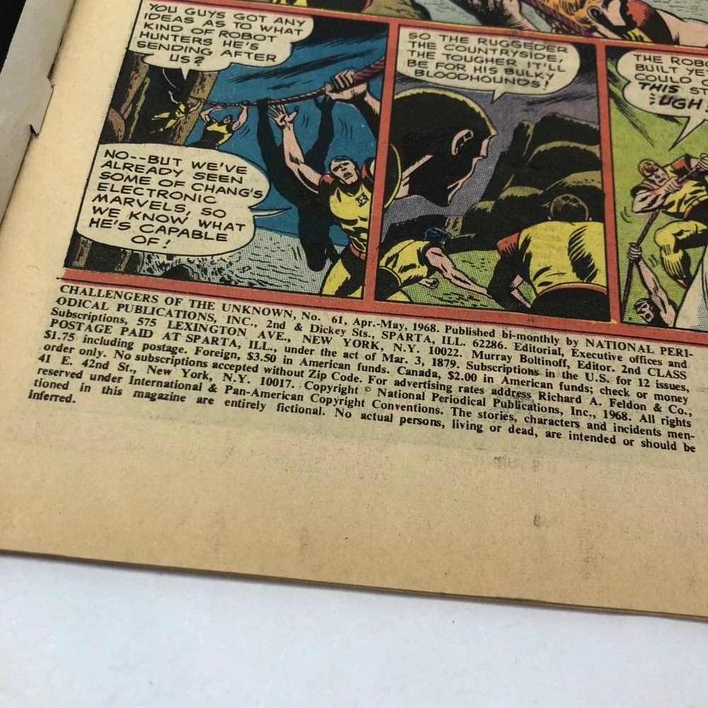 Challengers of the Unknown #61 DC Comics 1968 The‎ Robot Hounds of Chang